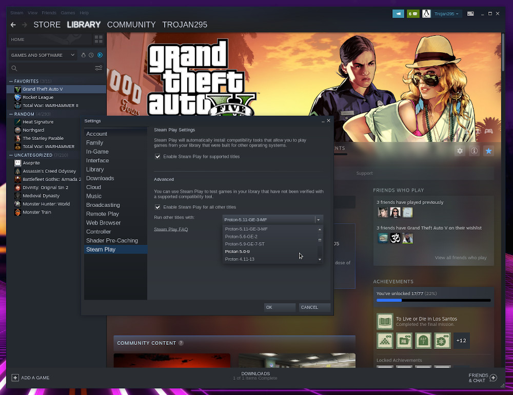 How to install Proton for Steam Play on Linux